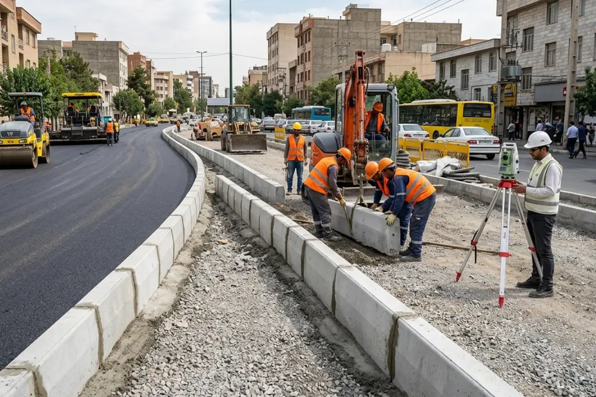 انواع جدول خیابان و انواع جدول کنار خیابان