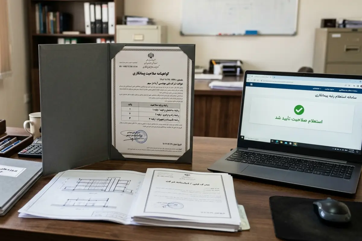 چگونه رتبه، گواهینامه و صلاحیت پیمانکار را استعلام کنیم؟